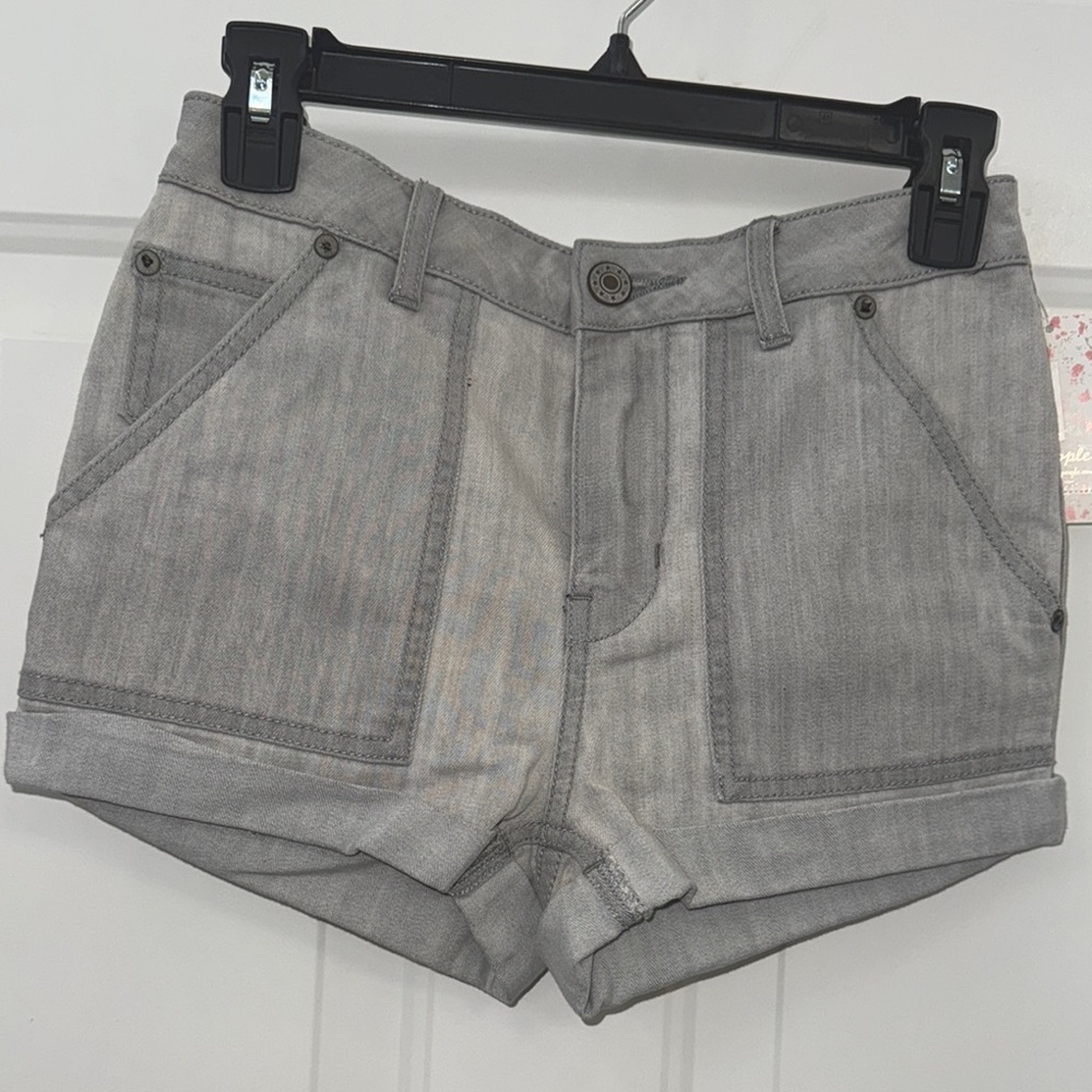 Free People Gray Sequoyah Jean Shorts